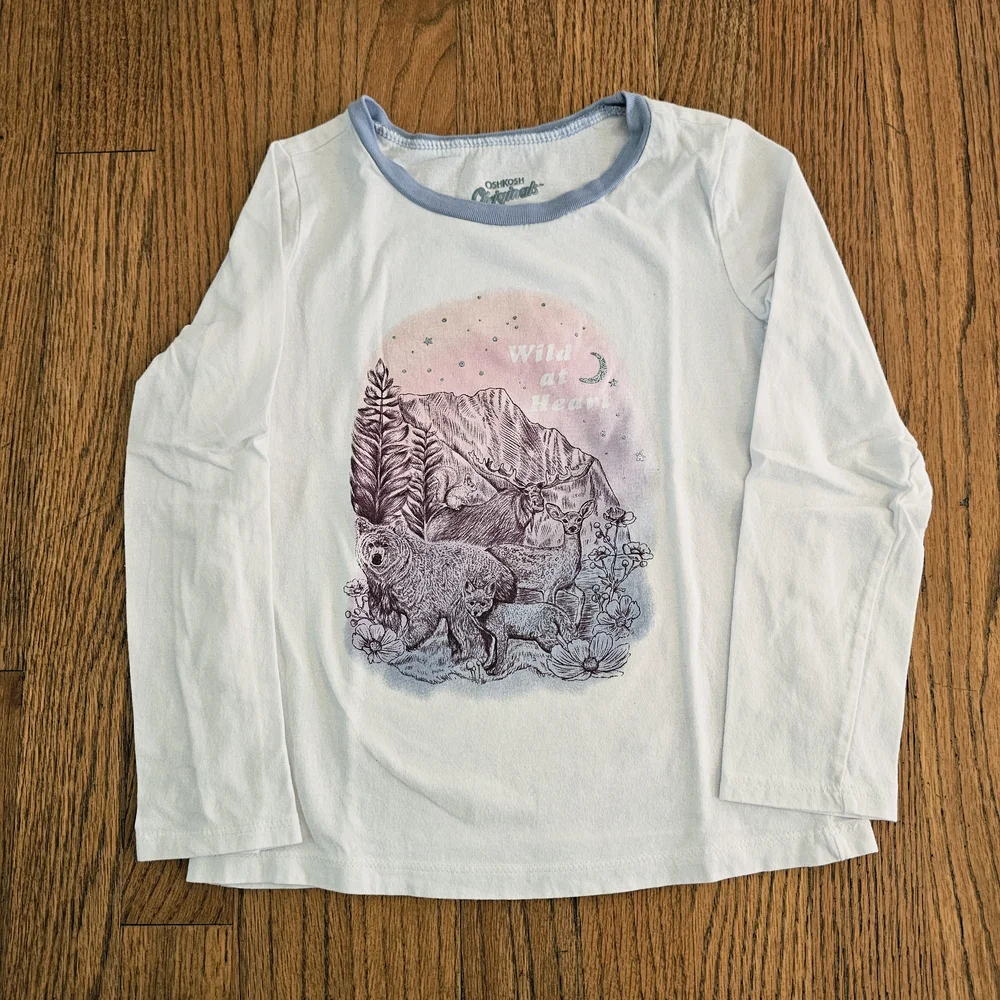 OshKosh B'gosh Long Sleeve Tees - Winter Holiday Christmas Girls Size 6